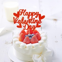 Décoration de gâteau pour la Saint-Valentin, rouge brillant, amour sucré, sélection de gâteaux pour la Saint-Valentin, thème joyeux, mariage, fête d'anniversaire