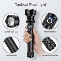 Lampe torche tactique LED OEM haute luminosité, rechargeable par USB, zoomable, avec indicateur de puissance, pour l'extérieur – Fabricant d'équipements