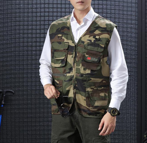 <span class=keywords><strong>Gilet</strong></span> unisexe pratique, fonctionnel, polyvalent, doublé, à double <span class=keywords><strong>crochet</strong></span>, multi-poches, idéal pour les activités de plein air, les tenues décontractées et quotidiennes - Product Image 2