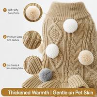Robe pull de luxe pour chien automne-hiver, jupe tricotée chaude pour chiot, vêtements mignons de princesse pour animaux de compagnie, tenue douce pour chat pour petits chiens