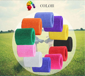 Custom Logo Colorful Breathable Sport Towel Wristbands Sweat Wrist Band - Product Image 5