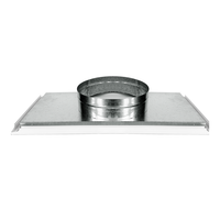 Raccord de transition carré à rond en acier galvanisé pour conduit, pour ventilateur de purification des fumées et système de ventilation CVC