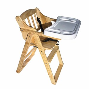 Chaise haute en bois de haute qualité pour bébé, mobilier pour bébé, chaise haute réglable pour la cuisine et la salle à manger pour les tout-petits - Product Image 1