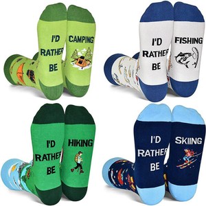 Je préfère faire de la randonnée, du golf, de la pêche, du Camping, du <span class=keywords><strong>ski</strong></span>, du jeu, nouveauté lettres anglaises, chaussettes de sport - Product Image 1