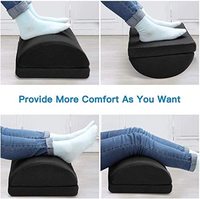 Repose-pieds réglable-repose-pieds sous le bureau avec 2 housses en option pour bureau, avion, voyage, coussin de repose-pieds ergonomique rond
