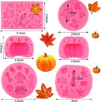 Citrouille automne feuille d'érable Silicone moule Mini citrouille épouvantail chocolat Halloween Thanksgiving Fondant 3D citrouille Silicone moules