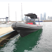 Nouveau design de bateau côtelé Highfield 8.6m 28ft bateau gonflable à coque rigide en aluminium pour l'océan