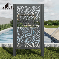 Panneau de séparation de jardin en acier Corten découpé au laser QUYANG, clôture murale en acier et aluminium, garde-corps