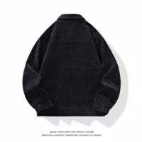Veste pour homme, manteau d'automne/hiver, rembourrée et épaisse, nouvelle veste en velours côtelé, trench-coat court ample, veste à col réversible
