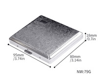 Nouvel étui à cigarettes en métal gaufré, capacité 18 cigarettes, portable, durable, écologique, pour hommes, élégant et tendance, cadeaux de bienvenue