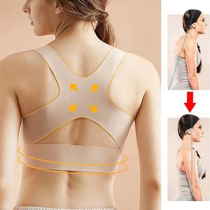 Sujetador deportivo inalámbrico push-up para mujer con corrector de postura, cierre frontal, a prueba de golpes, soporte deportivo, chaleco de fitness, ropa interior con espalda cruzada - Product Image 2