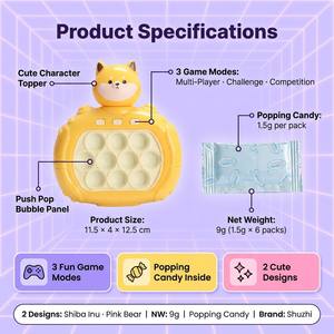 Console de jeu électronique portable Push Pop Candy Toys, jouet anti-stress à bulles pour enfants, cadeau pour soulager le stress - Product Image 2