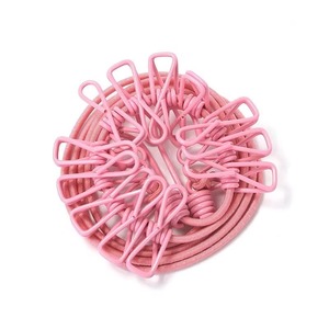 <span class=keywords><strong>Tendedero</strong></span> elástico de viaje portátil <span class=keywords><strong>con</strong></span> gancho de clip de abrazadera herramienta para exteriores resistente - Product Image 4