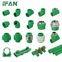 IFAN tous les Types DIN Standard PPR raccords de tuyauterie d'eau moulage Injection coude té prise couplage Union PPR raccords