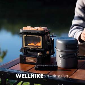 WELLHIKE Stufa da Esterno con Vetro per Osservazione Fiamma, Lampada <span class=keywords><strong>a</strong></span> <span class=keywords><strong>Cherosene</strong></span>, Fornello per Bollire Tè, Stufa da Campeggio, Lampada <span class=keywords><strong>a</strong></span> <span class=keywords><strong>Cherosene</strong></span> - Product Image 5