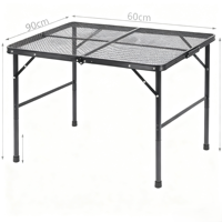 Table de camping pliante moderne et légère pour l'extérieur, hauteur réglable, pieds en alliage d'aluminium, design carré, 4 places