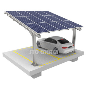 Système de montage de carport solaire en acier galvanisé à chaud robuste, structure de montage imperméable pour abri de stationnement photovoltaïque - Product Image 6