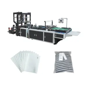 Full Automatic Plastic Side Welding Bag Making Machine plastic clothes packaging Ziplock pe bag zipper making machine