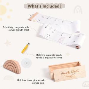 Règle de mesure murale en bois pour la croissance des bébés de 4 à 6 ans, vente chaude transfrontalière - Product Image 4