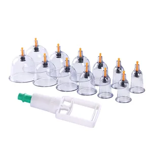 Plastic AS Vacuum Cupping therapy massage cups Set 1 to 8 Size of Single cupping hijama cups wholesale suction cup