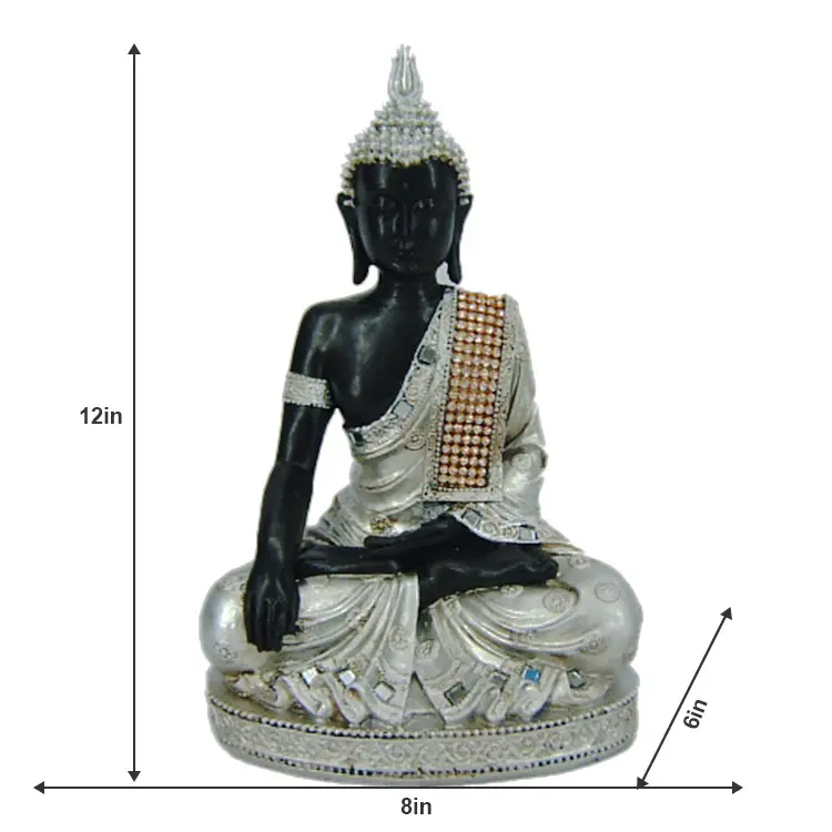 JiXin OEM ODM 11 "Koleksi Patung Buddha dan Patung-patung Meditasi Dekorasi Spiritual Ruang Tamu Dekorasi Agama Resin Kerajinan