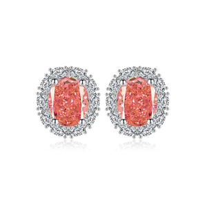 Boucles <span class=keywords><strong>d</strong></span>'oreilles en diamant rose très vendues, diamant à haute teneur en carbone, coupe œuf de pigeon, fleur de glace, tremblements, génération vivante, <span class=keywords><strong>cheveux</strong></span> - Product Image 6