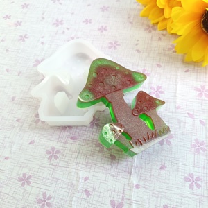 Moldes de fundición de resina hechos a mano para adornos decorativos DIY estilo Ins herramientas de escritorio de silicona molde de Papá Noel - Product Image 3