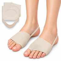 Coussinets métatarsiens pour femmes et hommes avec inserts en gel, soulagement de la douleur au planteur du pied pour la métatarsalgie, la sésamoïdite et le neurome de Morton