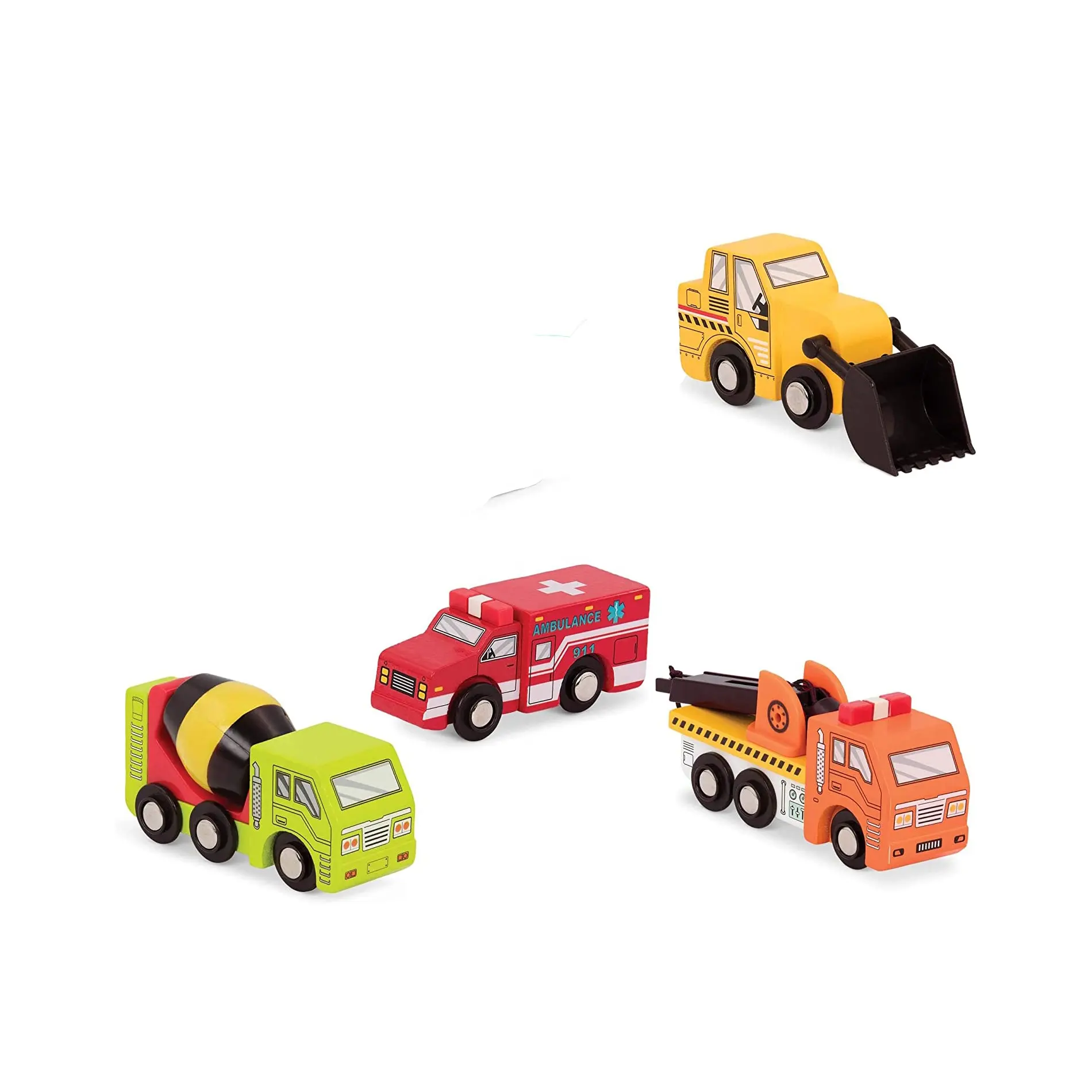 GIBBON Bright Colors Miniatur-Spielzeug autos Klassisches Retro-Kinder fahrzeugs pielzeug aus Holz