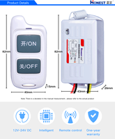 Interrupteur à distance sans fil durable DC 24V pour camion et bus, 10A, portée 30-100m, RF HT-6805WAD Honest