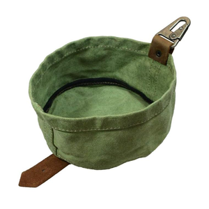 Voyage en plein air toile cirée chien nourriture bol d'eau plat pour animaux de compagnie chien bol chiot pliable bols de nourriture porte-eau pour animaux de compagnie - Product Image 2