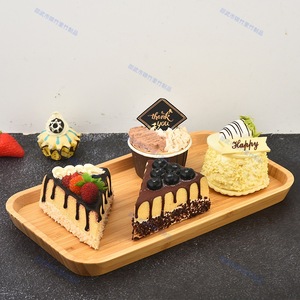 Bamboo Serving <b>Tray</b> Rectangular Solid Wood <b>Tea</b> <b>Tray</b> Hotel Coffee Use - Product Image 4