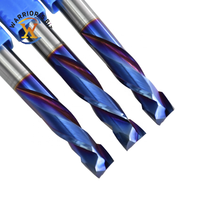 Nano Blue Coating 8mm Shank Diamètre haut et bas Compression Router Bits pour fraisage MDF Contreplaqué Aggloméré Panneau stratifié