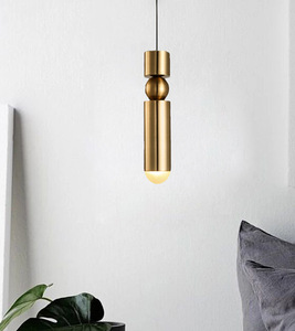 Lámpara de tubo fluorescente LED colgante T8, poste de lámpara de hierro fundido antiguo, decoración Led, lámpara colgante de cobre regulable - Product Image 5