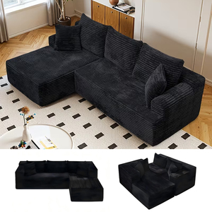Sofá Seccional <span class=keywords><strong>en</strong></span> Forma de <span class=keywords><strong>L</strong></span> de 96 Pulgadas, Sofá <span class=keywords><strong>Modular</strong></span> Moderno para Sala de Estar, Sofá de Compresión sin Estructura, Venta al por Mayor - Product Image 1