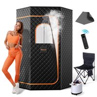 Sauna vapeur compact pour intérieur, gain de place, avec panneau de commande intelligent et prise en charge multi-tension, pour hôtel, appartement, tente de sauna portable
