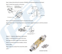 Connecteur femelle en acier inoxydable 2,92 mm à sertir/souder (contact captif) pour alimentation, extrémité de câblage amovible sur PCB, largeur 0,35 mm