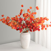 Großhandel Künstliche Chinesische Laternenblume, Künstlicher Physalis-Winterkirschzweig für Boho-Heimdekoration, Hochzeits- und Weihnachtsornamente