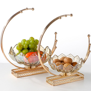 Style européen Snack Party mariage <span class=keywords><strong>bureau</strong></span> palais Vintage lumière luxe fruits salon décoration <span class=keywords><strong>plaque</strong></span> de <span class=keywords><strong>verre</strong></span> - Product Image 5