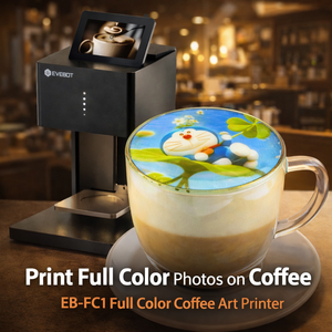 เครื่องพิมพ์ลายลาเต้อาร์ตแบบ 3 มิติ EVEBOT ใช้หมึกกินได้ พิมพ์ภาพลงบนกาแฟด้วยหมึกสำหรับอาหาร เครื่องพิมพ์โฟมเซลฟี่ สำหรับร้านกาแฟและร้านอาหาร - Product Image 2