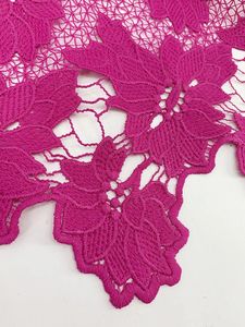 Fushia <span class=keywords><strong>Guipure</strong></span>/cordino in pizzo per festa nuziale tessuto di pizzo ricamato - Product Image 5
