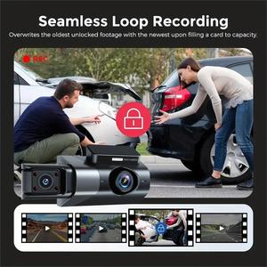 Caméra <span class=keywords><strong>de</strong></span> tableau <span class=keywords><strong>de</strong></span> bord <span class=keywords><strong>de</strong></span> voiture A8 1080P WiFi à trois objectifs (avant, intérieur, arrière) avec enregistreur d'image <span class=keywords><strong>de</strong></span> <span class=keywords><strong>recul</strong></span> - Offre Spéciale - Product Image 5