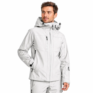 Giacca Casual ad Alte Prestazioni con Zip Integrale, Giacca <span class=keywords><strong>da</strong></span> Sci con Cappuccio per Autunno, Antivento e Calda, Cappotto Outdoor Personalizzabile con Logo OEM - Product Image 1