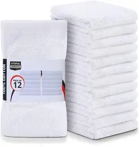 Wholesale Super Water Absorbent Household Kitchen Bar Mops Towels Pack of 12 Towels 100% Cotton Mustard Bar Towels Multi-Purpose