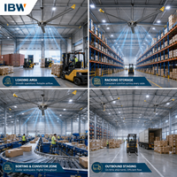 Ventilateur de plafond HVLS multi-tailles à moteur EC, haut débit d'air, pour grandes usines – Fournisseur en gros du fabricant leader