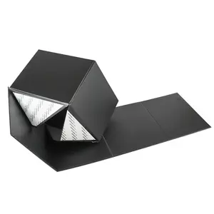 Crown Win Fold Square Holographic Gift Pr Box Verpackung T Shirt Packaging Beauty Products Package Postal Box Black Paper Boxes