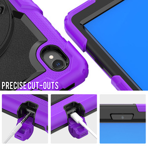 Protecteur d'écran intégré support rotatif antichoc étui en silicone pour <span class=keywords><strong>Lenovo</strong></span> M10 2nd Gen <span class=keywords><strong>TB</strong></span>-X306X/<span class=keywords><strong>X306F</strong></span> 10.1 pouces 2020 - Product Image 6
