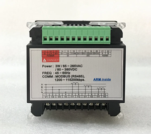 มิเตอร์ไฟฟ้าดิจิตอลแบบตั้งโปรแกรมได้สามเฟส Fineco PM835 ได้รับการรับรองมาตรฐาน CE รองรับการสื่อสาร Modbus RTU ความแม่นยำระดับ 1 ขนาด 96x96 มม. รุ่น PM-835 - Product Image 5