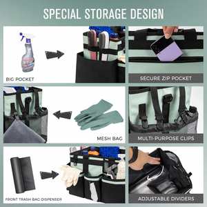 Organizador de Limpieza Extra Grande Celadon con Divisor Desmontable para Limpieza Profesional y del Hogar - Product Image 3