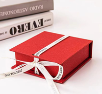 Boîte à bijoux de mariage avec ruban Coffrets cadeaux d'emballage avec logo personnalisé pour petites entreprises présentes